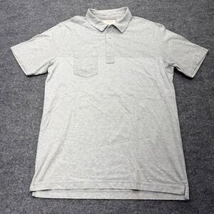 Linksoul Mens Large Grey Micro Stripe Luxury Cotton Short Sleeve Golf Polo Shirt